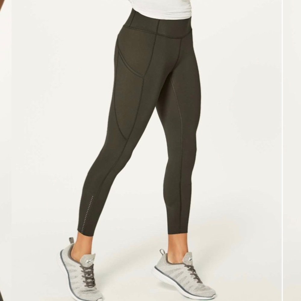 Lululemon dark olive fast & free right size 4